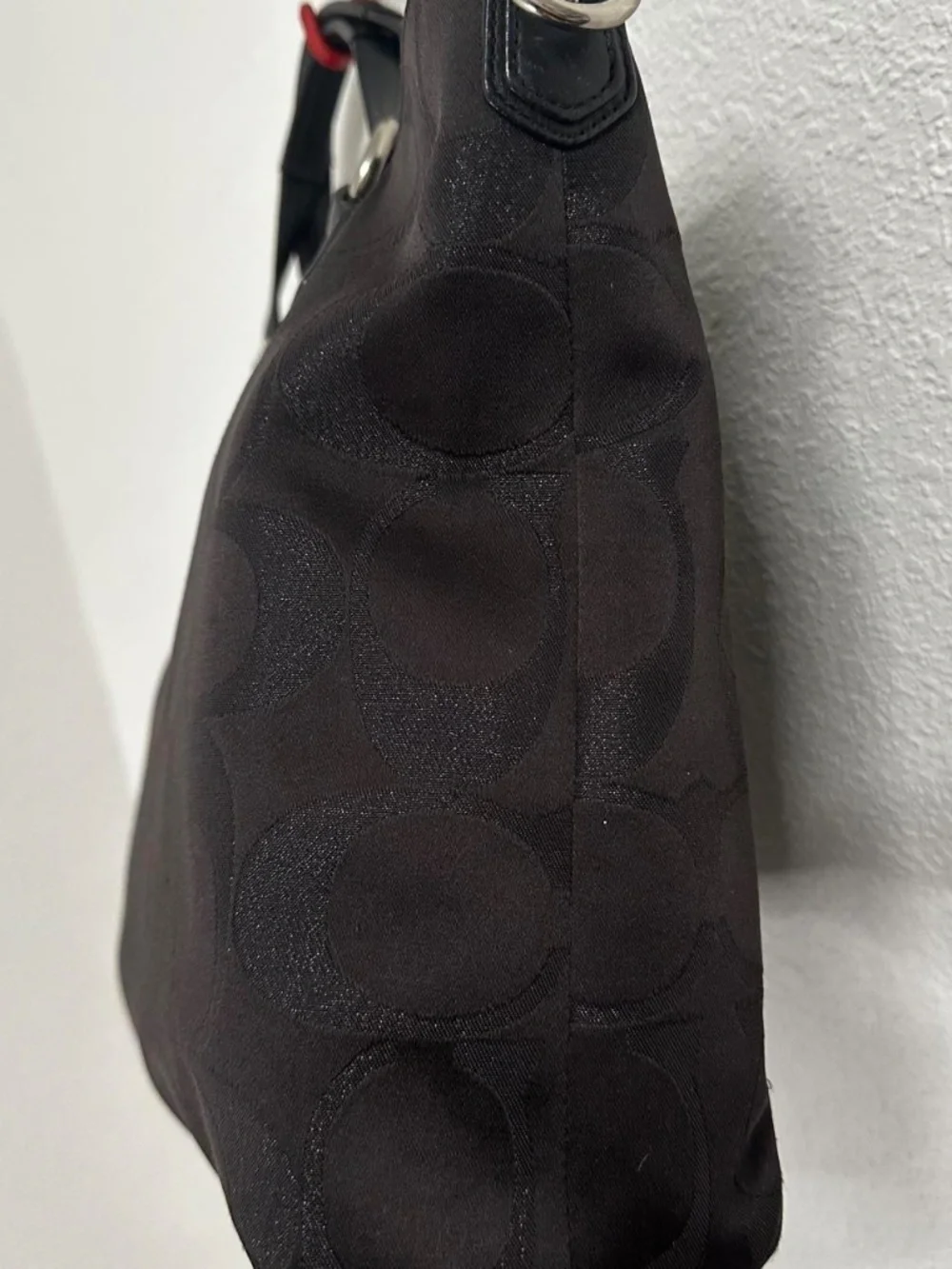 Vtg Y2K Coach Campbell Signature Izzy Fashion Large Black Satchel Purse 26241